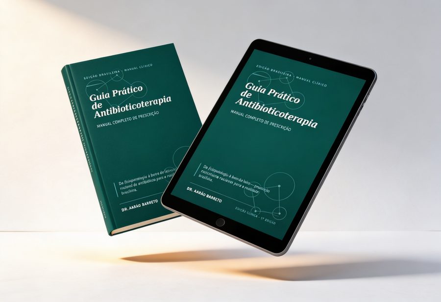 Capa do Guia Prático de Antibioticoterapia, por Dr. Aarão Barreto